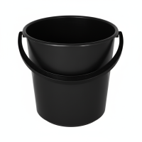 Відро господарське, поліпропілен, 10 л, чорне, П-Агро
