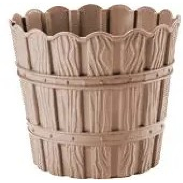 Вазон для квітів з дренажем VIOLET BAMBU 13,5*13,5 см 1,2 л Бежевий
