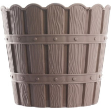Вазон для квітів з дренажем VIOLET BAMBU 13,5*13,5 см 1,2 л Коричневий