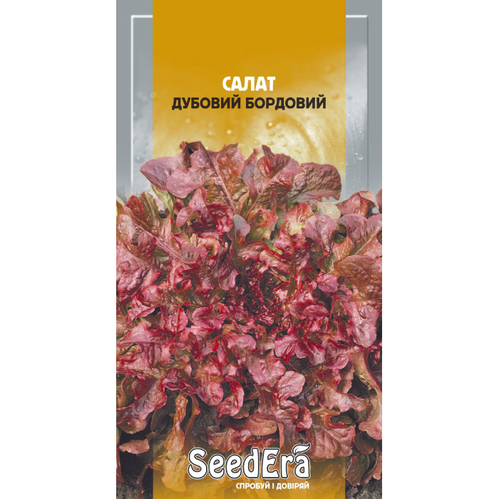 Насіння Салат листовий Дубовий бордовий 1 г Seedera
