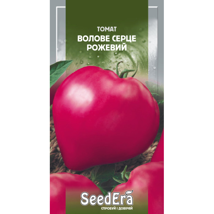Насіння Томат Волове серце Рожевий, 3 г, Seedera