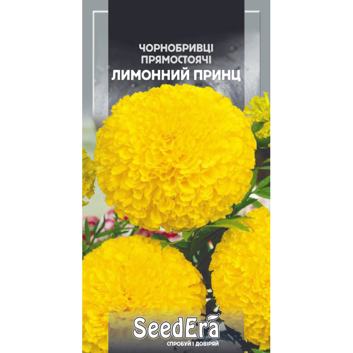Насіння Чорнобривці прямостоячі Лимонний Принц 0,5 г Seedera