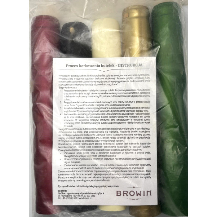 Термоусадочна пробка для винної бутилки 1 шт. Browin