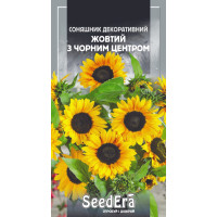 Насіння Соняшник декоративний Жовтий з чорним центром 0,7 г Seedera