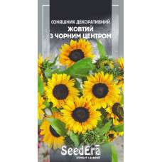 Насіння Соняшник декоративний Жовтий з чорним центром 0,7 г Seedera