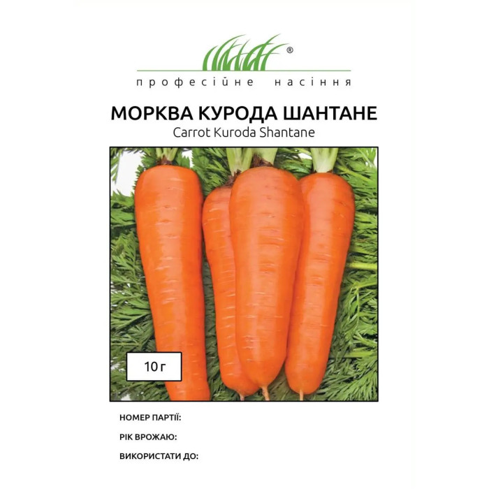 Насіння Морква Курода Шантане 10 г Професійне насіння