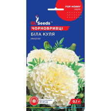 Насіння Чорнобривці Біла куля махрові низькі 0,1 г GL Seeds
