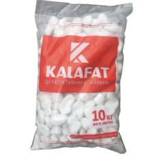 Галька Камінь декоративний Мармур Білий фракція 20-30 мм 10 кг KALAFAT