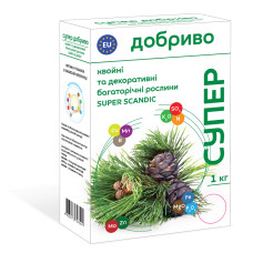 Супер Добриво Хвойних та декоративних SUPER SCANDIC 1 кг Сімейний сад