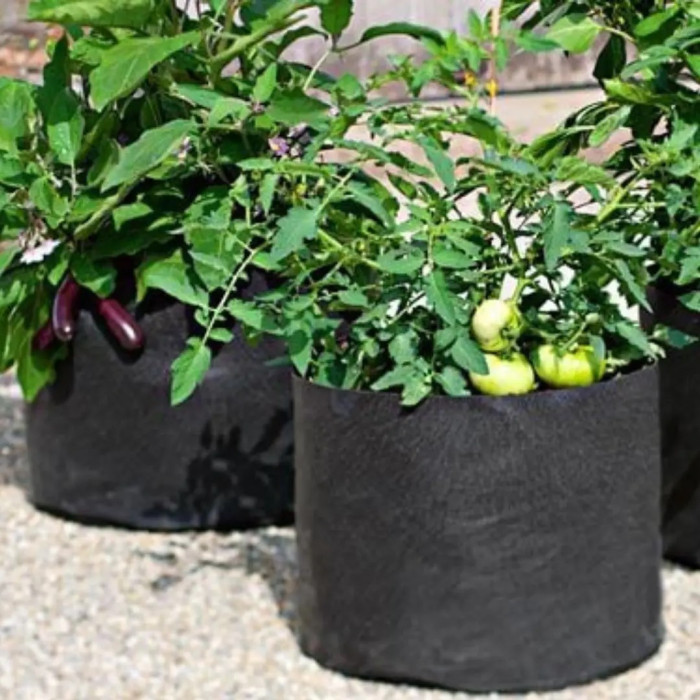 Тканинний горщик Grow Bag Агротекстильний горщик щільність 130 г/м.кв. 50 л СПАНБЕГ