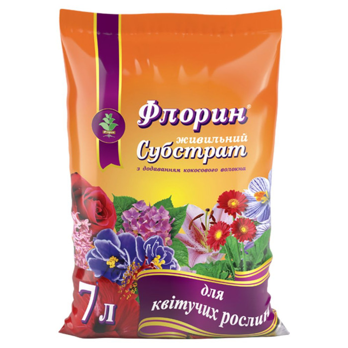 Торфяной субстрат Флорин для Цветущих растений 7 л Киссон