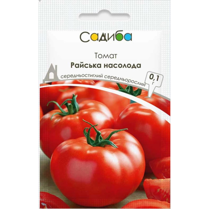 Насіння Томат середньорослий Райська насолода, 0,1 г, Садиба