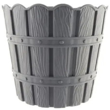 Вазон для квітів з дренажем VIOLET BAMBU 11*11 см 0,6 л Антрацит