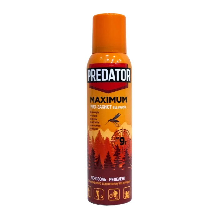 Аерозоль від комарів та кліщів та комах що літають Predator Maximum 150 мл Космохім
