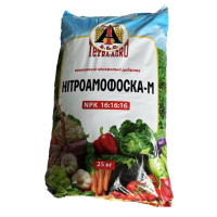 Комплексне мінеральне добриво Нітроамофоска NPK 16-16-16 1 кг мішок Тетра-Агро Україна