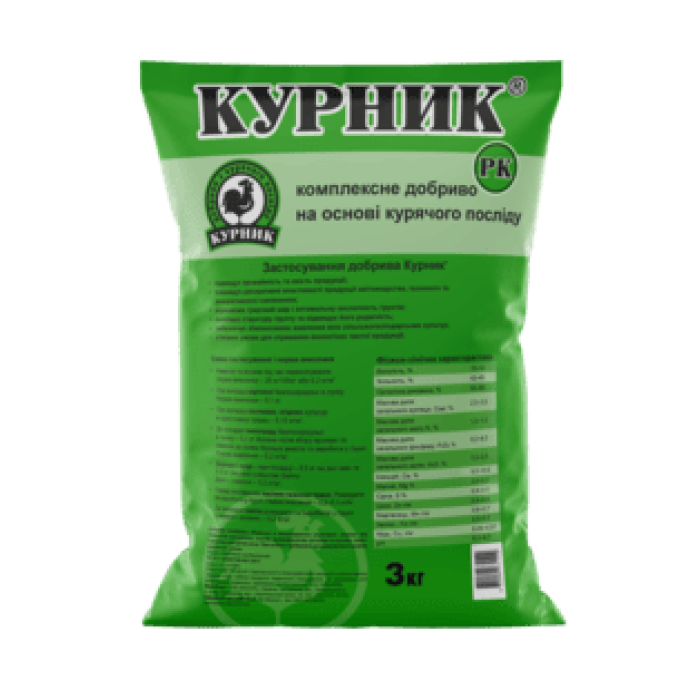 Органічне добриво, Курник, гранульований, 3 кг, Кіссон