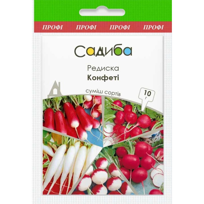 Насіння Редиска Конфеті суміш 10 г Садиба