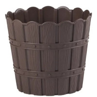 Вазон для квітів з дренажем VIOLET BAMBU 11*11 см 0,6 л Коричневий