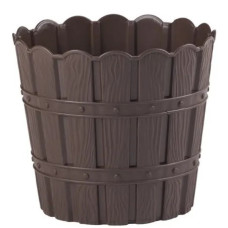 Вазон для квітів з дренажем VIOLET BAMBU 11*11 см 0,6 л Коричневий